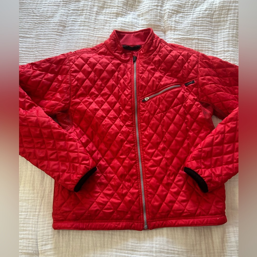 Obermeyer Quilted Red Puffer Jacket Size 8 Insulated